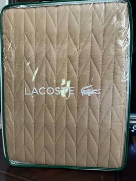 Lacoste 734737327603 Cable Stitch Twin Coverlet 70 Inch X 90 - Incense Khaki