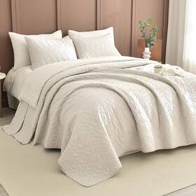 B0ddphd4hd Lady Ann Oversized King Bedspreads Set For 120x120 Extra Bed Wheat Leaves Print
