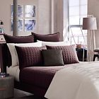 Landscape Mink Kenneth Cole Reaction 4 Pc King Bed Coverlet Quilted Burgandy Velvet Chic 883893288157