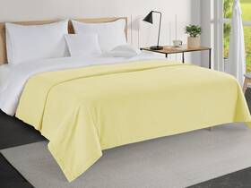 Ogn160blkttw-vnl Lane Linen 100% Cotton Blanket - Cooling Lightweight Twin Vanilla