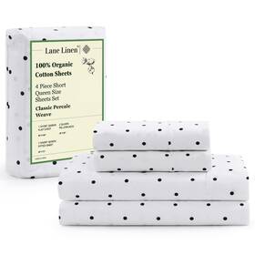 Ogn160ss Lane Linen Sheets For Rv Queen Size Bed 100% Organic Cotton Short Beds