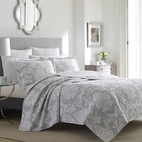 Laura Ashley 794615043469 Quilt Set Cotton Reversible Bedding With Matching Shams Lightweight Home Dec