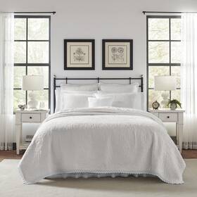 Laura Ashley 883893482364 Twin Quilt Set Reversible Cotton Bedding With Matching Sham Pre-washed Home