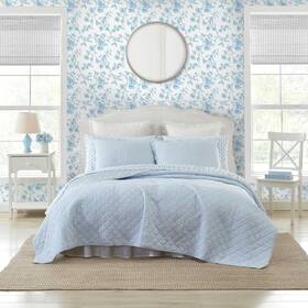 Laura Ashley 883893860926 Quilt Set Super Soft Bedding With Matching Sham Casual Home Decor Oxford
