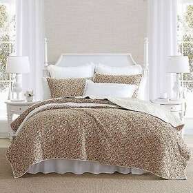 89292046 Laura Ashley 3pc King Loveston 100% Cotton Quilt Bedding Set Red