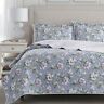 Laura Ashley New Floral Reversible Quilt Carlisle Amethyst Purple Twin