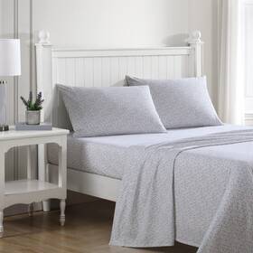 Ushsa01224392 Laura Ashley - Full Bed Sheets Cotton Percale Bedding Set Lightweight And Bre