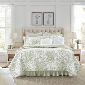 Ushsa91218529 Laura Ashley Twin Quilt Set Soft And Lightweight Bedding With Matching Shams Reversible