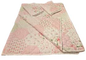 Ushsa91243328 Laura Ashley Ellyn 3-piece Kids Quilt Set Full Size Polyester Pink -new Without Pkg