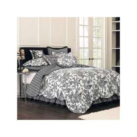 Laurel Manor 195925670633 Juliette Quilt King Aqua