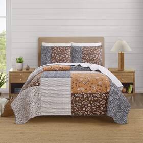 Laurel & Mayfair 041808135921 Tonal Global 3-piece Quilt Set - King