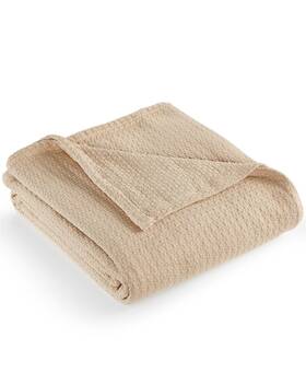 Lauren Ralph 025695890163 Full Queen Nwt Classic 100% Cotton Blanket Khaki 100 Msrp