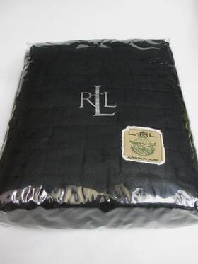 Lauren Ralph 028828039200 New University Deacon Black/khaki Quilt - Full/queen