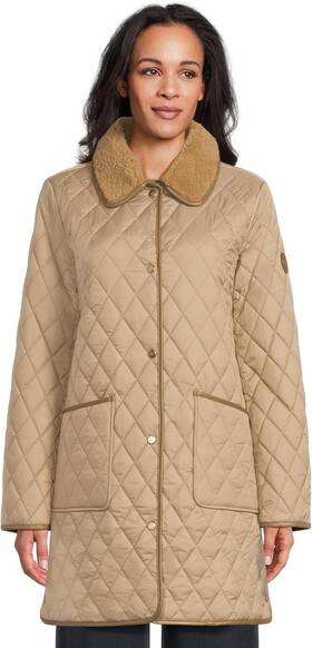 58946 Lauren Ralph Womens Diamond Corduroy Quilt