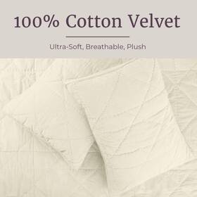 66-004-vc-t Lavish Home 2pc Velvet Twin Quilt Set 90x68 Inch Bedspread And Pillow Sham Bedding