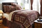 Leaves Queen King Tan Patchwork Braddock Fall Twin Quilt Luxury Red
