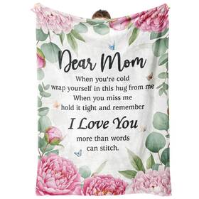Dyt1157 Leebbsin Valentines Day Birthday Gifts For Mom- Dear Mom Blanket- As Shown