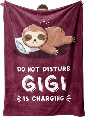 Qda37agtg0458 Leebbsin Gigi Gifts For Grandma Birthday Is Charging Sloth Burgundy
