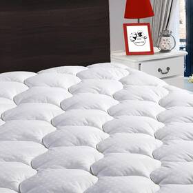 43224-14560 Leisure Town Queen Mattress Pad Fitted Quilted Cotton Cover Cooling