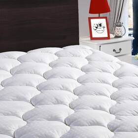 B073tz1pjx Leisure Town Twin Mattress Pad Fitted Quilted Cotton Cover Cooling S