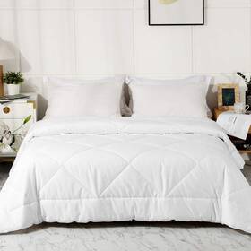 Leisurely Collection 880820837617 2025 Premium Upgraded Non-vacuum Bed Quilt All Seasons 100% Cotton Filled Com