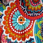 Levetex Floral Bohemian Quilt Aqua Teal Red Orange Serendipity