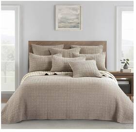 Levtex 190945137388 Home - Mills Waffle King Bedspread Set Taupe Cotton