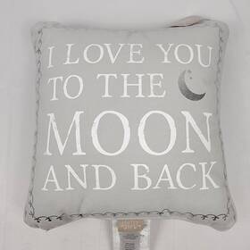 Levtex 848336038942 Baby I Love You To The Moon And Back Pillow Cotton New With Tags