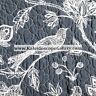 Levtex Floral Bird Toile Deep Blue White Quilt Flowers Reverses