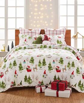H59530ks Levtex Gnome Forest 3 Pc Quilt Set King Size 250
