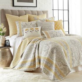 Levtex Home 190945017680 St. Claire Quilt Set Twin One Standard Pillow Sham Reversible