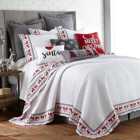 Levtex Home 190945065063 Merry And Bright Collection - Rudolph Quilt Set Full/queen Holiday 88x9