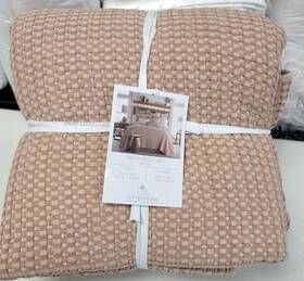 Levtex Home 190945117373 Mills Waffle Textured 3-pc. Full/queen Quilt Set Blush