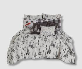 Levtex Home 190945119988 White Black Northern Star Check Reversible 3-pc. Quilt Set King