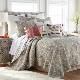 Levtex Home 190945135292 Kassandra 2 Piece Twin Quilt Set Color Taupe New