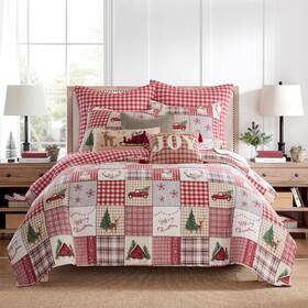 Levtex Home 190945161871 For Christmas Quilt Set - King/cal King Holiday 106x92 And