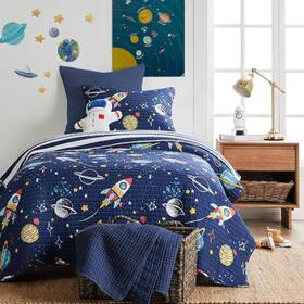 Levtex Home 190945166180 New Galaxy Quilt Set Kids Twin/twin Xl And One Standard Sham