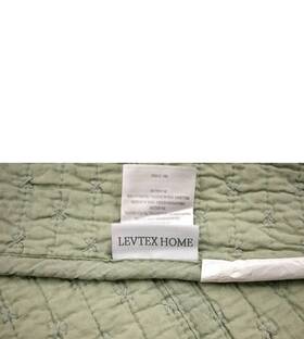 Levtex Home 190945173218 Cross Stitch Queen Bedspread And Shams Set Sage- New