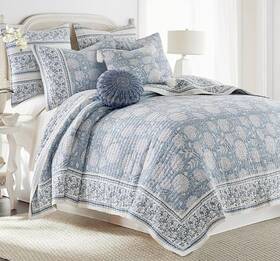 Levtex Home 190945179326 Adare Blue Reversible Quilt And Sham Set Full/queen Color