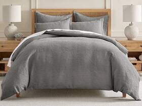 Levtex Home 190945180148 Cloud Waffle Duvet Comforter And 1 Pillow Sham Twin Set Grey