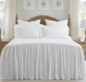 Levtex Home 190945183446 Rowan Bedspread Set King And Two Shams Diamond White