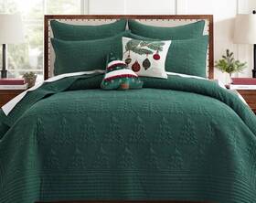 Levtex Home 190945184900 O Christmas Tree Stitching 2-pc. Quilt Set Twin 100% Cotton