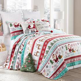 Levtex Home 190945185686 - Ho Holidays Quilt Set King And Two Shams Holiday