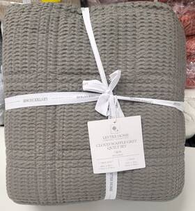 Levtex Home 190945191144 Cloud Waffle Textured 2pc. Twin Quit Set Grey