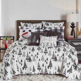 19160 Levtex Home Merry And Bright Collecion - Northern Star Quilt Set Full/queen Q