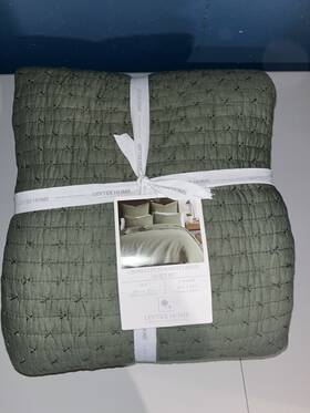 Levtex Home 445055994998 - Cross Stitch Desert Sage Quilt Set 100% Cotton Full/queen Quil