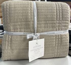 48003 Levtex Home Cloud Waffle Taupe Full/queen Quilt Set 3 Pc
