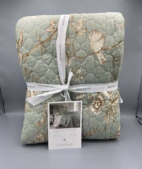 Levtex Home 848336012102 Lyon Teal Reversible Twin Quilt And Sham