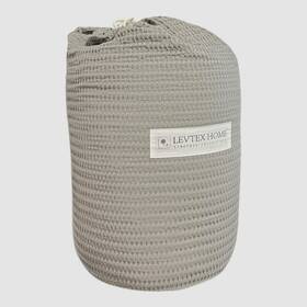 Levtex Home 848336061087 Gray Mills Waffle Cotton Reversible Luxury Quilt Size Twin