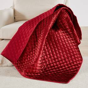 L10921gqt Levtex Home Red Velvet Quilted Throw -